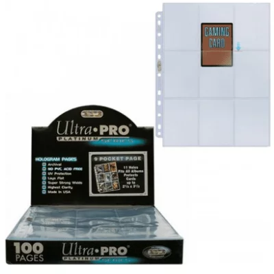 ULTRA PRO : 100 FEUILLES DE CLASSEUR PLATINUM