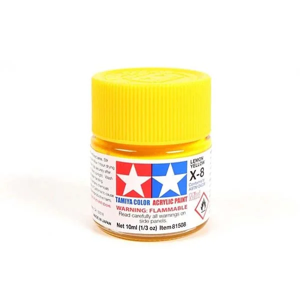 X-8 JAUNE CITRON - Tamiya gamme Acrylic Mini
