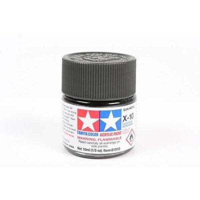 X-10 GRIS ACIER BRILLANT - Tamiya gamme Acrylic Mini