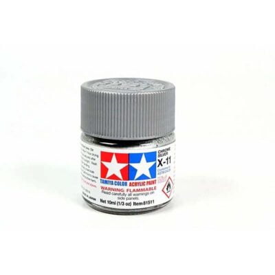 X-11 ARGENT CHROME BRILLANT - Tamiya gamme Acrylic Mini