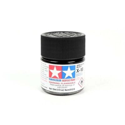 X-18 NOIR SATINE - Tamiya gamme Acrylic Mini